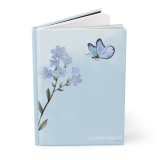 Luminous Butterfly Floral Hardcover Journal for Inspiration and Reflection